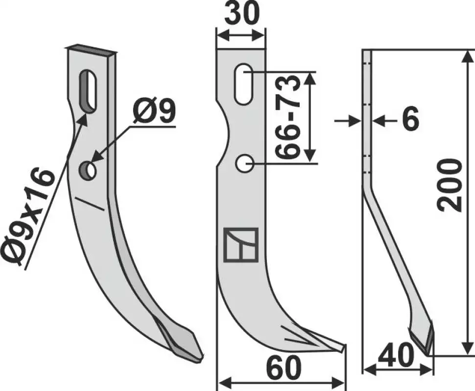Universal Fräsmesser 200x30mm, rechts